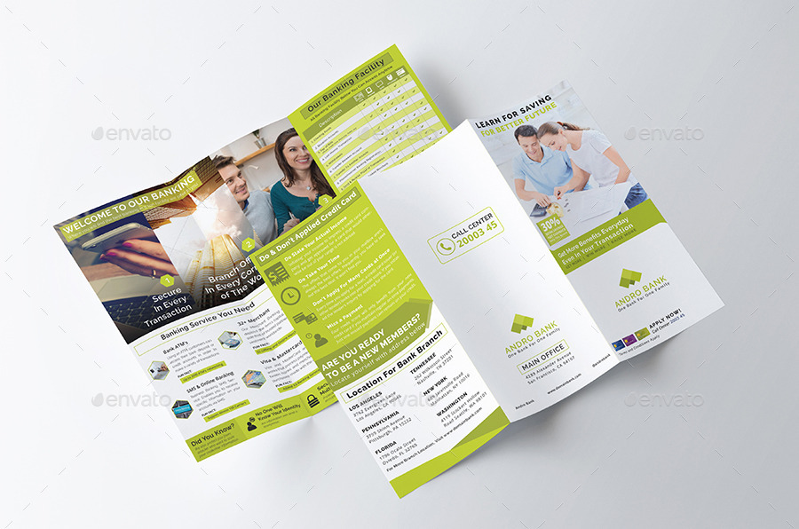 Banking and Financial Service Trifold Brochure by arvaone GraphicRiver